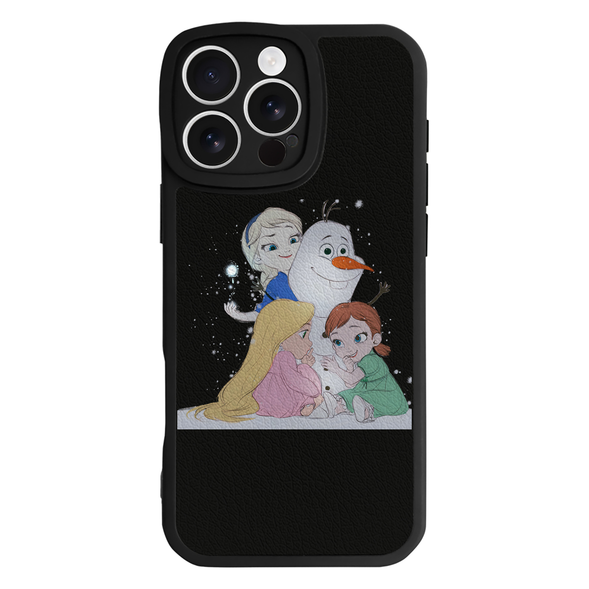 （画像用） アナと雪の女王 アンナ エルサ Frozen Anna Elsa 【iPhone 16シリーズ対応】シリコンスマホケース（レザー調） 材質：シリコン